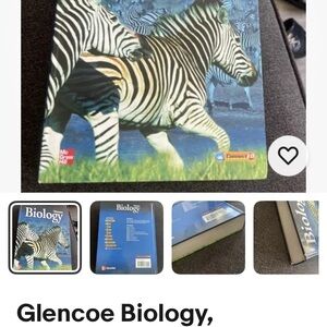 Glencoe Biology Textbook with Zebra Cover